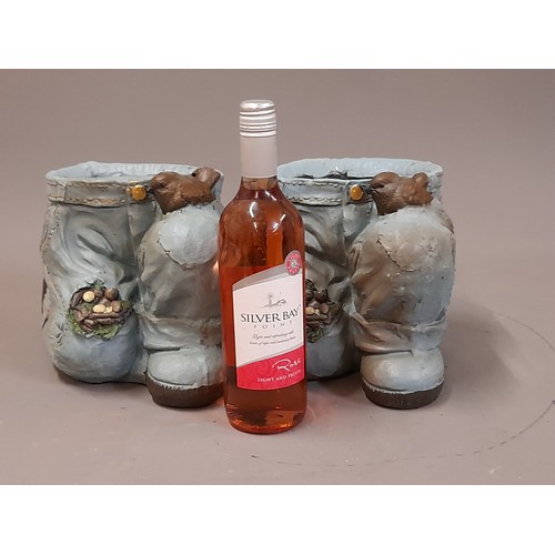 51 - Pair of Composite Garden Planters in the form of Trousers, 30cm x 20cm