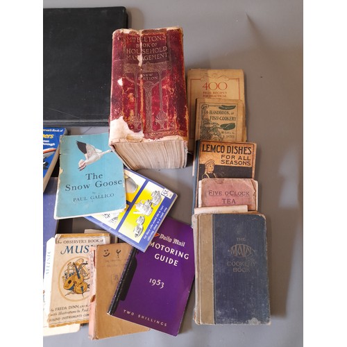64 - Quantity of vintage Books to include Observers, Children's, Cook books to include Mrs Beeton's book ... 