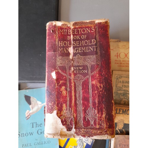 64 - Quantity of vintage Books to include Observers, Children's, Cook books to include Mrs Beeton's book ... 