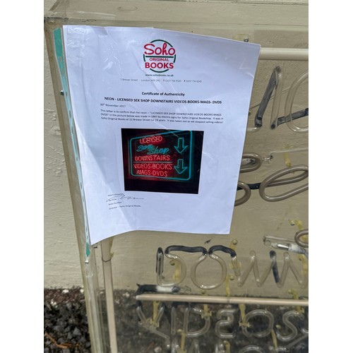 28 - Original Neon Sign For The Sex Shop On Brewer Street In Soho London, With Certificate. 