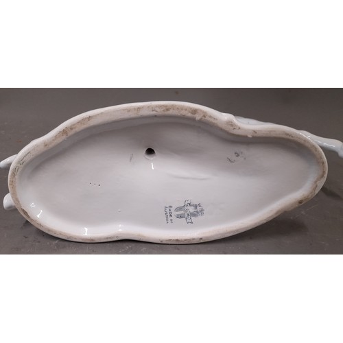 315 - Austrian Keramos White Porcelain Prancing Horse,