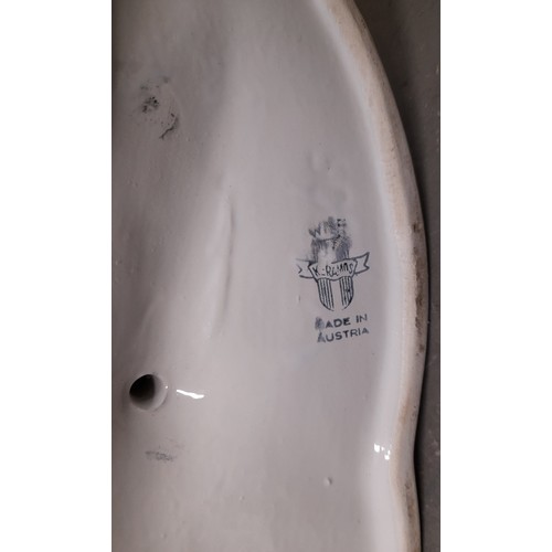 315 - Austrian Keramos White Porcelain Prancing Horse,