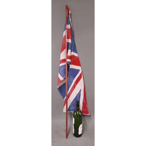 369 - Vintage Cloth Union Jack Flag on Stick 85cm x 44cm