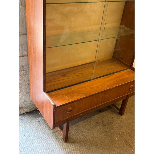 299 - Mid Century Display Cabinet With Glazed Doors. 91 x 41 x 133.5 cms