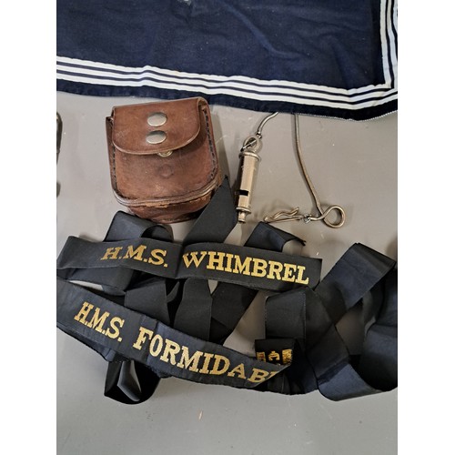 Quantity of Naval Related items to include Cap Bands, metropolitan ...