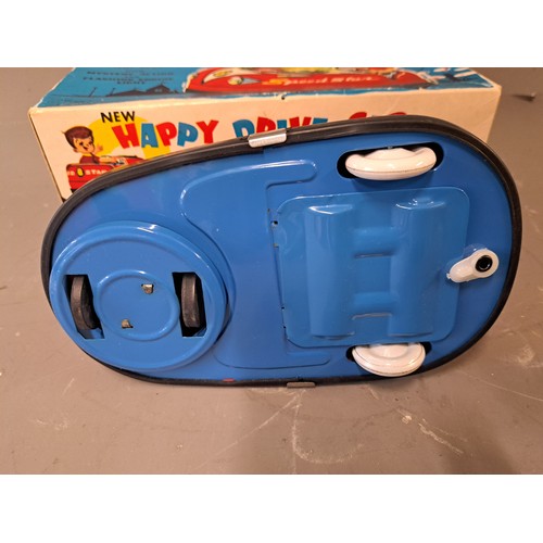 Japanese Tin Plate Battery operated Bumper Car, 20cm long