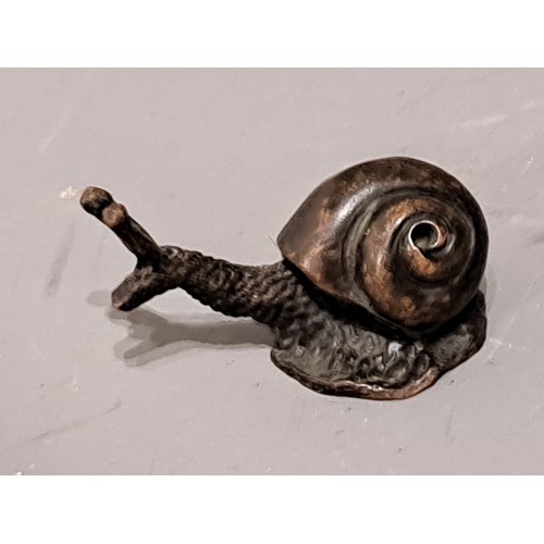 Chinese Bronze Snail, 4cm long x 3cm high