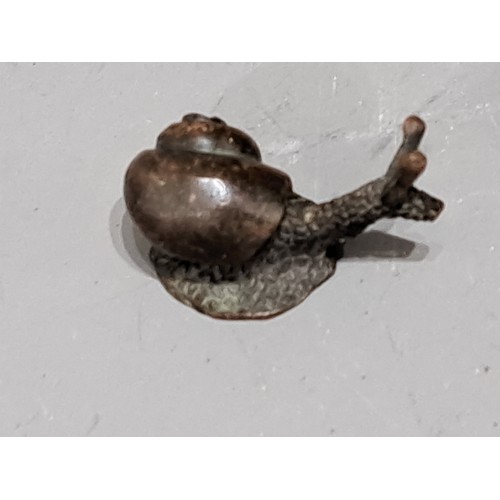 Chinese Bronze Snail, 4cm long x 3cm high