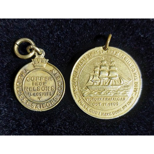 28 - 2 Nelson Commerative Medallions inc. Edward Vll