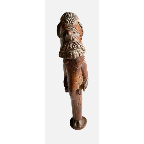 66 - Novelty Carved Wood Pipe Figure Size 17.4cm x 5.7cm x 3.3cm