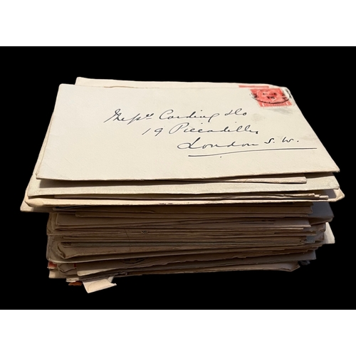 74 - Approx.60 mostly Regimental Envelopes to  Cording Outfitters Piccadilly WWI