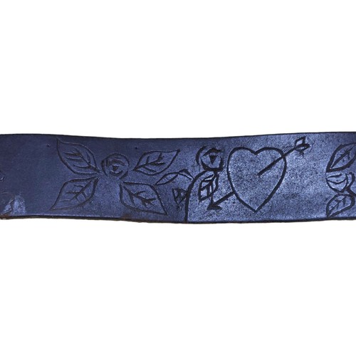 125 - WWll German Belt. Folk Art Engraved