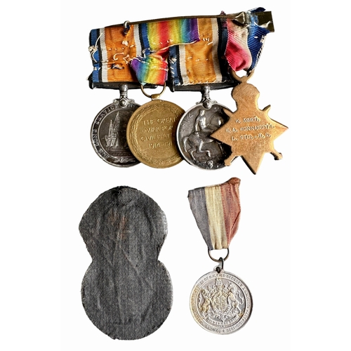 142 - WWI Medal Group Including  LSGC Medal to L.Sto K 3897 WA Wonnacottt RN. Long Service - HMS Curlew