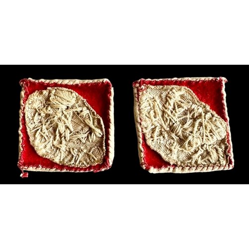 157 - Ultra Rare Original Matched Facing Pair Oxford Military Cloth Badges