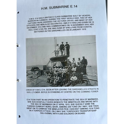 169 - H.M. Submarine E14 & P39 Cap Tallies