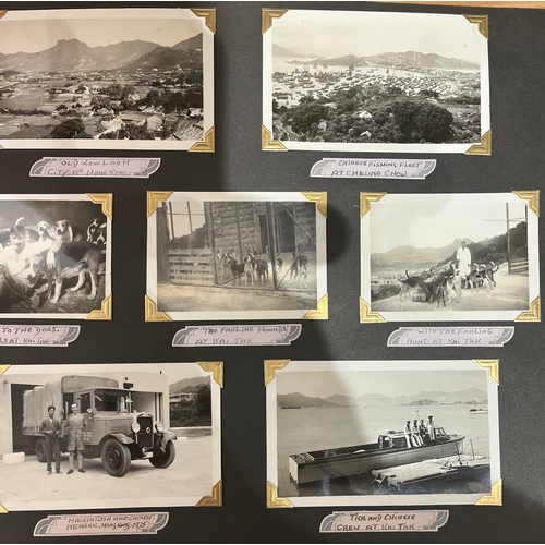 180 - Super 1930's  Photograph Album of Predominately Images of Hong Kong , China including Rare RAF Aeria... 