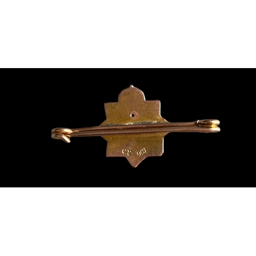 194 - Army Service Corps 9ct Gold / Enamel Sweetheart Brooch
Size 4.5cm x 2.5cm Weight 4g