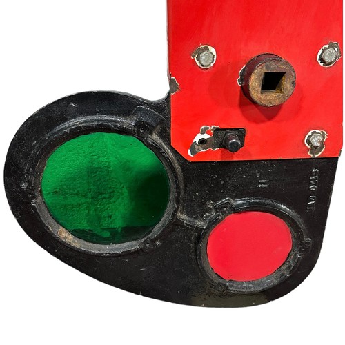 284 - Enamel GWR Railway Quadrant Signal Complete with Wall Mounting Bracket