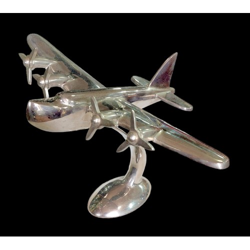 289 - Aluminium Cast Model of a Short Sunderland Plane