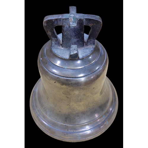 290 - Bronze Military Naval Bell Approx. 200mm H x 225mm Dia.