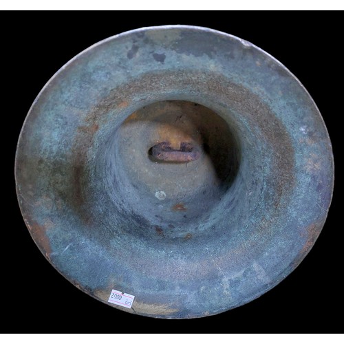 290 - Bronze Military Naval Bell Approx. 200mm H x 225mm Dia.