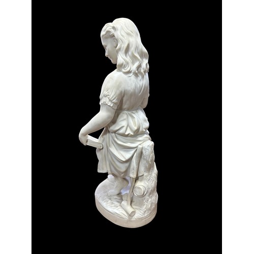 343 - Copeland 19th Century Parian Ware Figurine 'Young Englands Sister'.