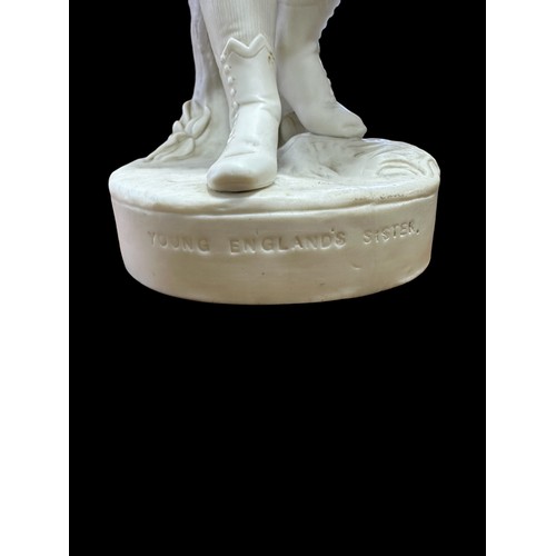 343 - Copeland 19th Century Parian Ware Figurine 'Young Englands Sister'.