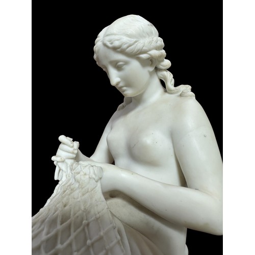 344 - Fish Net Mender Parian Porcelain. 
After J&T Bevington C1865