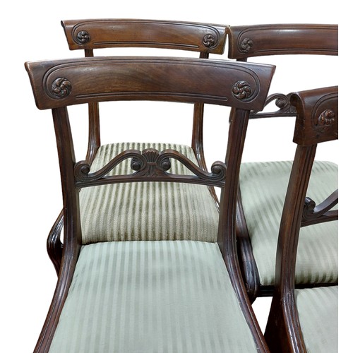 349 - 4 Regency Mahogany Sabre Leg Chairs