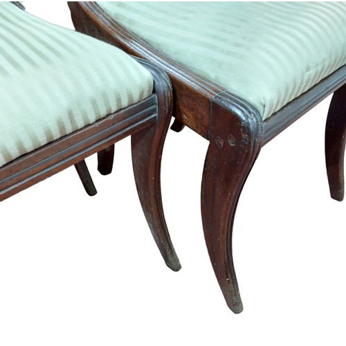 349 - 4 Regency Mahogany Sabre Leg Chairs