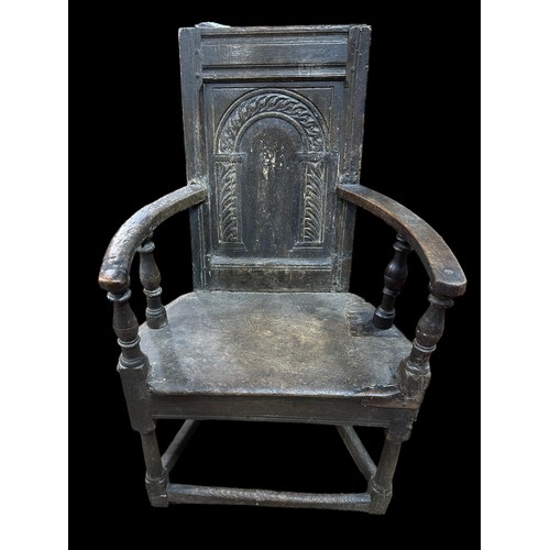 353 - Late 16th, Early 17th Century Caquetoire Chair A/F