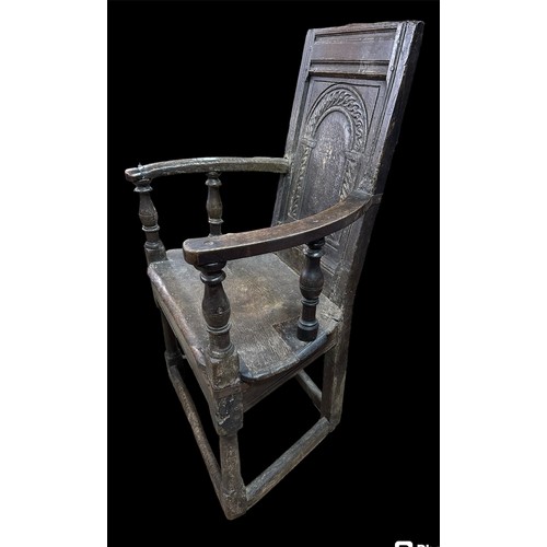 353 - Late 16th, Early 17th Century Caquetoire Chair A/F