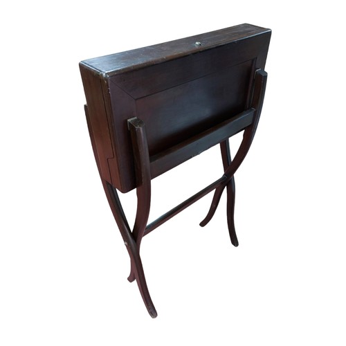 382 - Mahogany Campaign Writing Desk