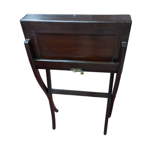 382 - Mahogany Campaign Writing Desk