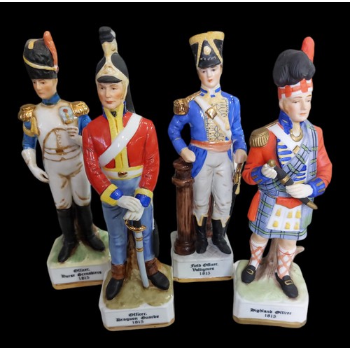 330 - 8 Alfretto Maruri Soldier Figurines - Officer Grenadier Company 1819, Officer British Line Infantry ... 