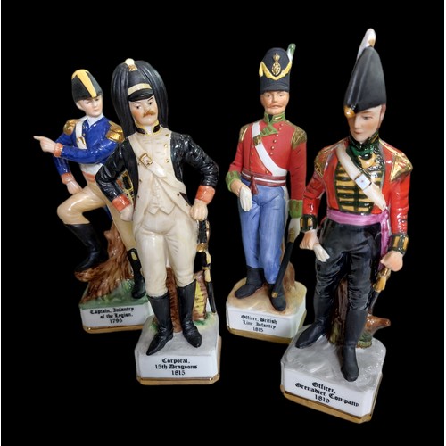 330 - 8 Alfretto Maruri Soldier Figurines - Officer Grenadier Company 1819, Officer British Line Infantry ... 