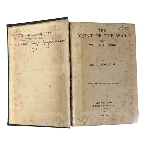 386 - Emily Hobhouse - The Brunt Of The War And Where It Fell Methuen 1902