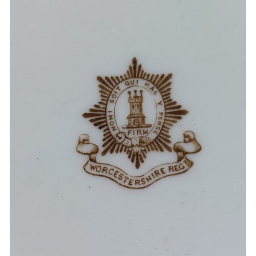 348 - Royal Worcester - Worcestershire Regiment Officers Mess Plate 1903