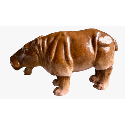 41 - Ernst Bohne & Sohne 19th Century Porcelain Figure Of A Hippopotamus