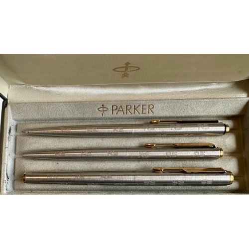 52 - Parker RS Fountain Pen, Pencil, Ball Point Set