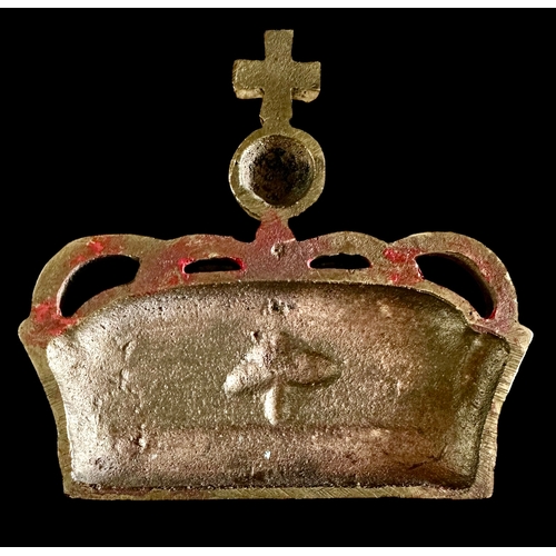 56 - Cast Brass Crown Size 10.5cm x 11cm