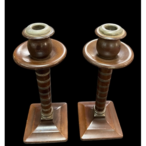 84 - A Good Pair Of Bakelite Candlesticks approx.26cm Tall.