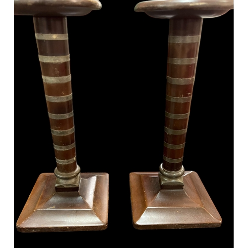 84 - A Good Pair Of Bakelite Candlesticks approx.26cm Tall.