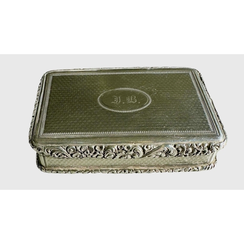 121 - George IV Silver Snuff Box London 1824 Size 7.5cm x 4.8cm x 2cm