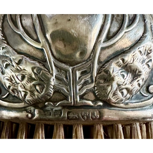 161 - Art Nouveau Silver Brush 1901 Size 18.5cm x 5.5cm