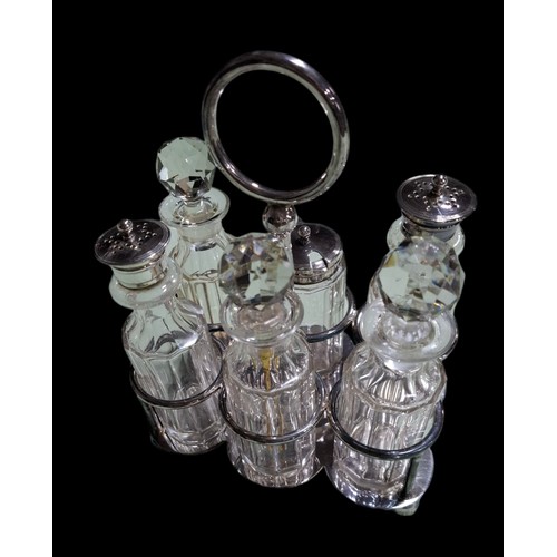 188 - 7 Piece Silver Plated Cruet Set