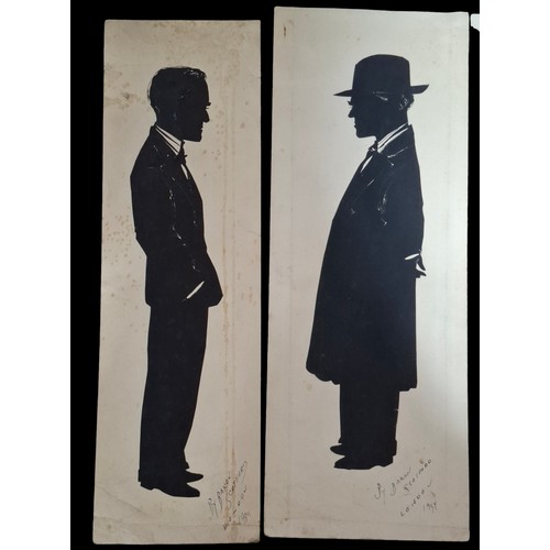 223 - 4 Silhouettes by Baron Scotford Signed & Dated 1934-1959 and 1 Other by Peggy Newall Signed & Dated ... 