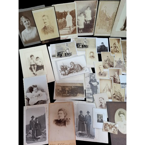 225 - Approx. 45 CDVs, Cabinet Cards & Photographs Predominantly (50%+) Cornish Interest