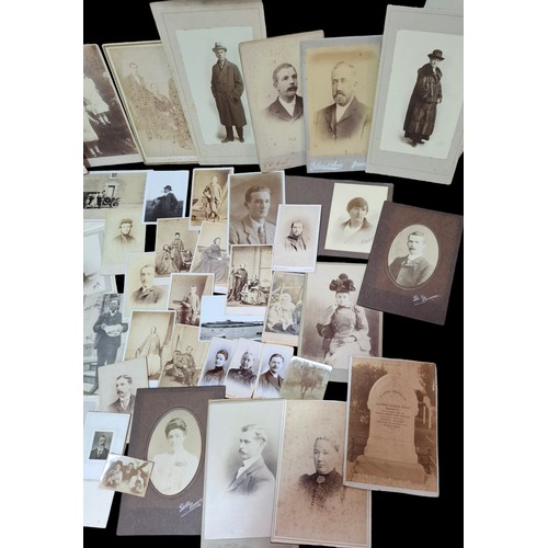 225 - Approx. 45 CDVs, Cabinet Cards & Photographs Predominantly (50%+) Cornish Interest