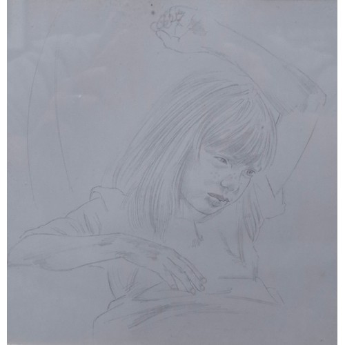 226 - Pencil Sketch of Girl - C.     Graham Ovenden